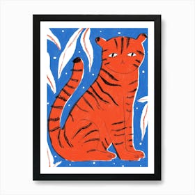 Red Tiger Art Print