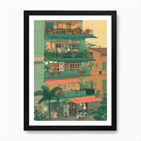 Hanoi Vietnam Illustration 2 Art Print