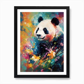 Panda Art In Neo Impressionism Style 2 Poster