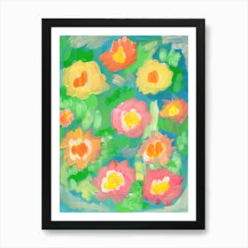Abstract Floral 1 Art Print