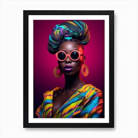 Vibrant Bold Portrait 2 Art Print