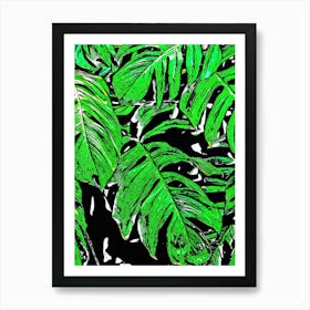 Green Leaf Nature Art Print