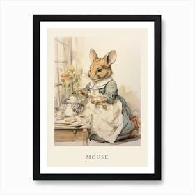 Beatrix Potter Inspired  Animal Watercolour Mouse Art Print