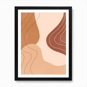 Abstract Neutral Shapes 5 Art Print