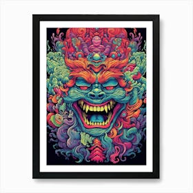 Psychedelic Demon 1 Art Print