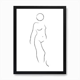 Standing Nude 3 Art Print