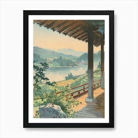 Ise Japan 4 Retro Illustration Poster