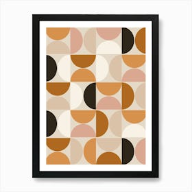 Mid Century Modern Abstract Earth Tones Art Print