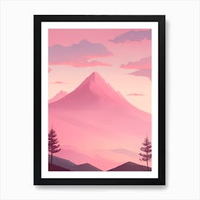 Misty Mountains Vertical Background In Pink Tone 30 Art Print