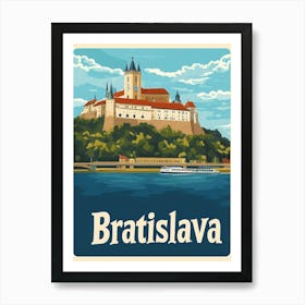 Aihrgdesign A Vintage Travel Poster Of Bratislava 1 Affiche