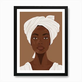 Portrait Of African American Woman 12 Art Print