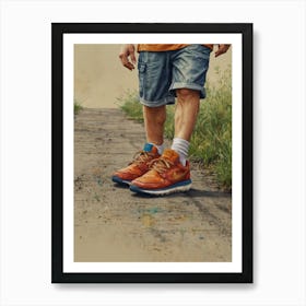 Man In Sneakers Art Print