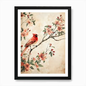 Bird Flowers Chinese 2 Art Print