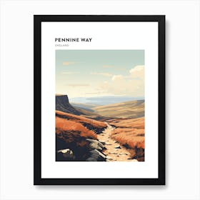 Pennine Way England 3 Hiking Trail Landscape Poster Art Print