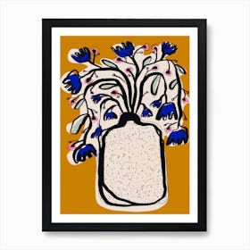 Lovely Flower Bouquet (Mustard) Art Print