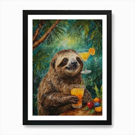 Sloth 20 Art Print