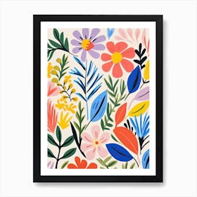 Flowers 34, Matisse style, Floral texture Art Print