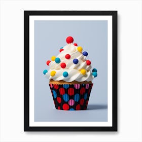 Realistic Photography Dotty Cupcake 2 Art Print