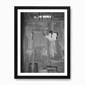 Room In House Of Agricultural Day Laborer, Note Hole In Roof And Boarded Up Door, Muskogee County, Oklahoma Art Print