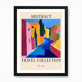 Abstract Travel Collection Poster Rome Italy 4 Art Print