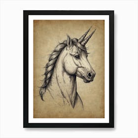 Unicorn Head Art Print