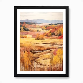 Autumn National Park Painting Ecrins National Park France 2 Art Print