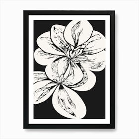 Black And White Flower Art Print