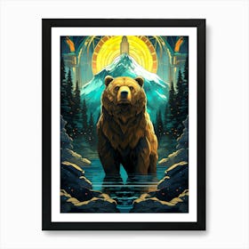 Bear In The Forest 4 Art Print