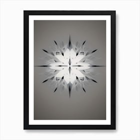 Abstract Snowflake Art Print