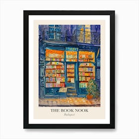 Budapest Book Nook Bookshop 3 Poster Art Print