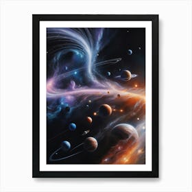 Planets In Space 10 Art Print