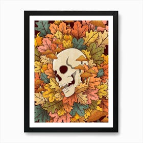 Autumnal Skull Art Print