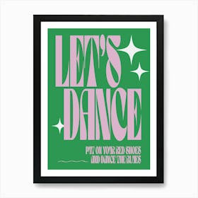 Let's Dance Lyrics Print Art Print