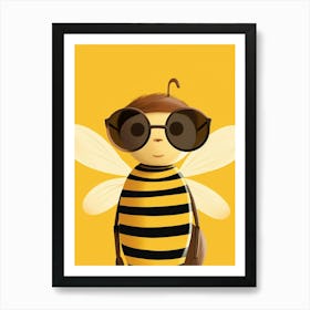 Little Honey Bee 1 Wearing Sunglasses Art Print