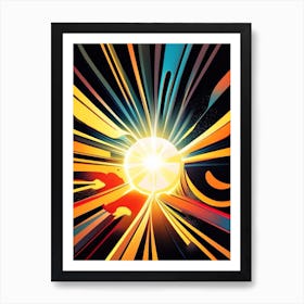 Cosmic Ray Comic Space Space Art Print