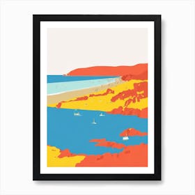 Plage De Gigaro Saint Tropez Beach France Midcentury Art Print