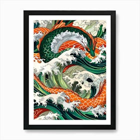 Japanese Dragon 4 Art Print