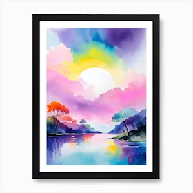 Landscape Watercolor Painting Art Print