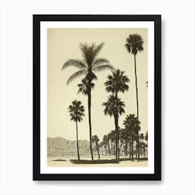 Santa Monica Beach Los Angeles California Vintage Art Print