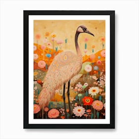 Ostrich 4 Detailed Bird Painting Art Print