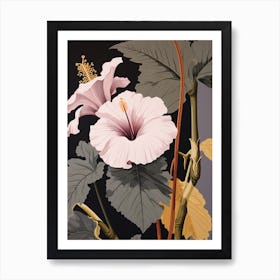 Flower Illustration Hibiscus 3 Art Print