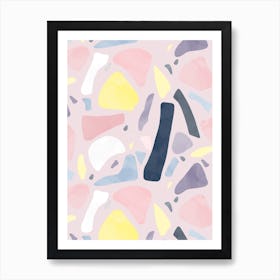 Organic Shapes Scandi Pastel Art Print