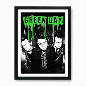 Green Day band music punk 2 Art Print