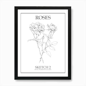 Roses Sketch 2 Poster Poster