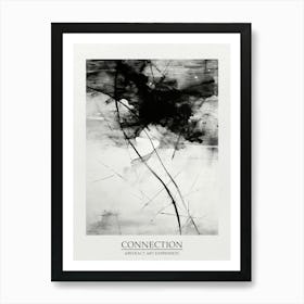 Connection Abstract Black And White 7 Poster Art Print