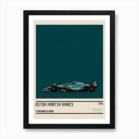 Aston Martin Amr23 Mercedes F1 Aramco Cognizant 7° British Gp 2023 Fernando Alonso Art Print