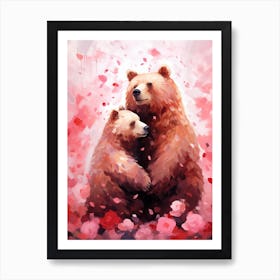 Valentine Bears Art Print