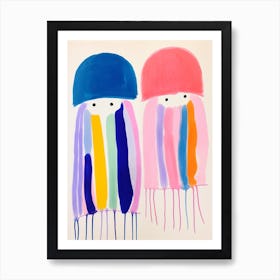 Colourful Kids Animal Art Jellyfish 2 Art Print