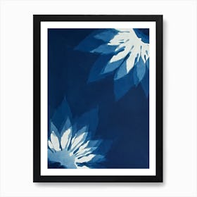 Blue And White Flowers Art Print