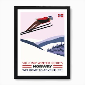 Ski Jump In Norway Art Print